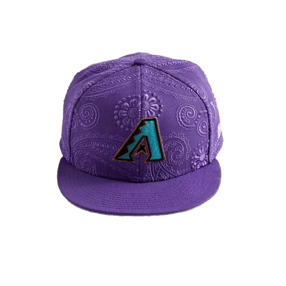 New Era Arizona Diamondbacks Paisley Fitted Hat | Urban  New Era Arizona‎ Diamondbacks Purple Paisley 59FIFTY Fitted Hat Cap Size 7 1/8